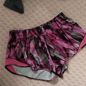 lululemon athletica Pink and Black Athletic Shorts 2.5”